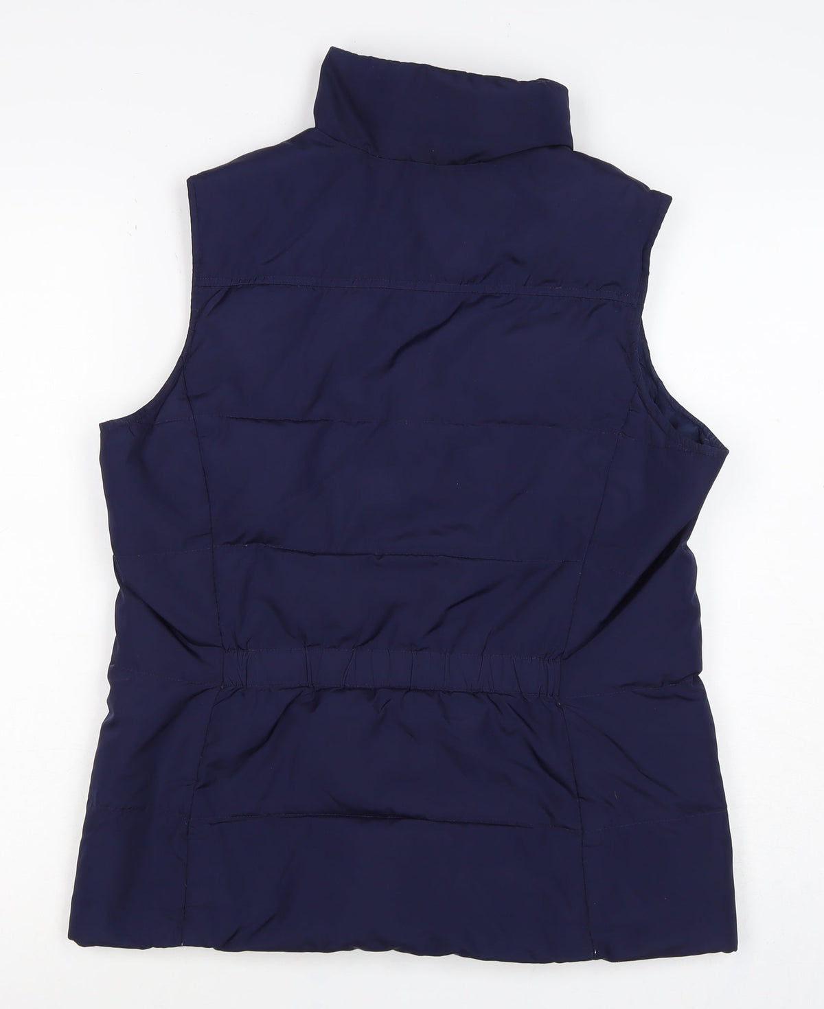 Lands' End Women's Navy S Puffer Waistcoat Quilted Down Insulated
