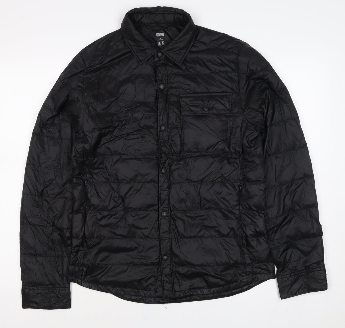 Uniqlo Women Black S Lightweight Down Puffer Jacket Quilted