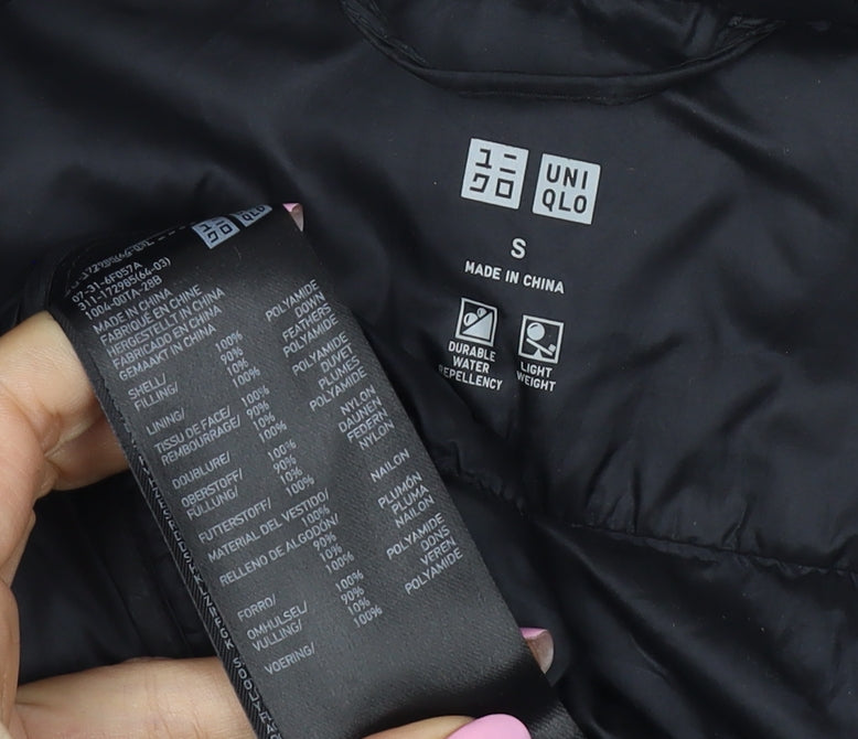 Uniqlo Women Black S Lightweight Down Puffer Jacket Quilted