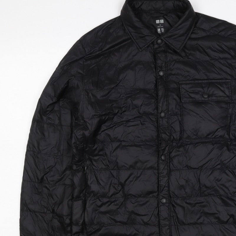 Uniqlo Women Black S Lightweight Down Puffer Jacket Quilted