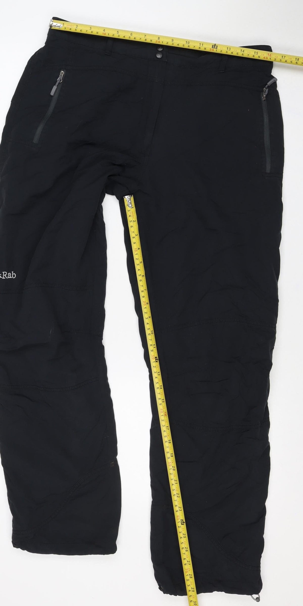 Rab Women’s Black UK 16 Snow Pants Elastic Waist Zip Pockets
