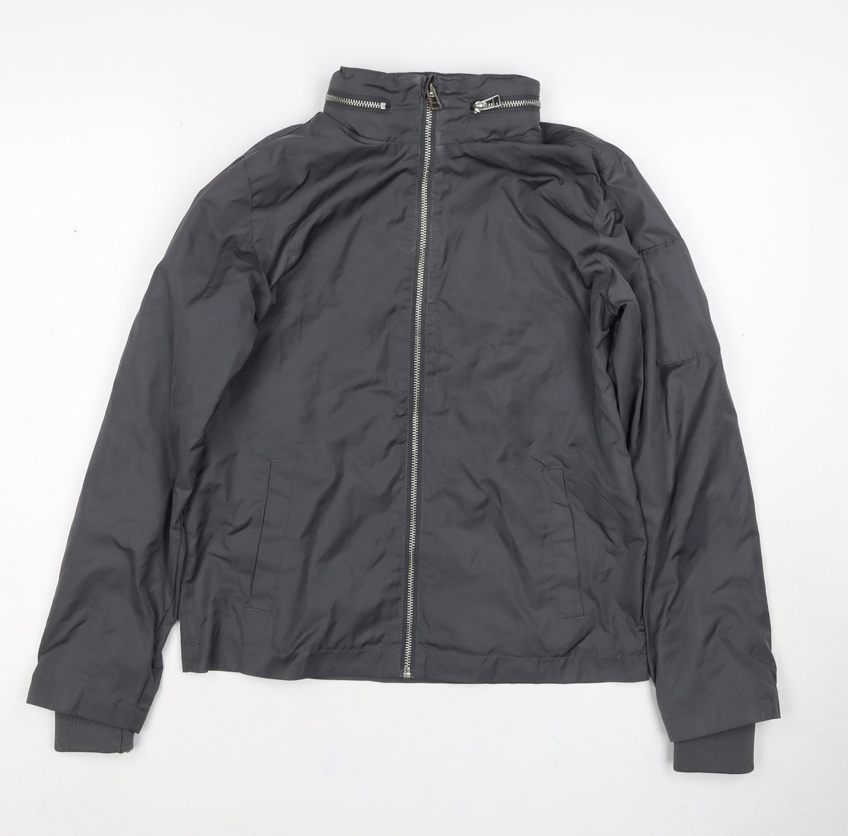 Next Boys Grey 11 Years Basic Jacket Full Zip Lined Pockets