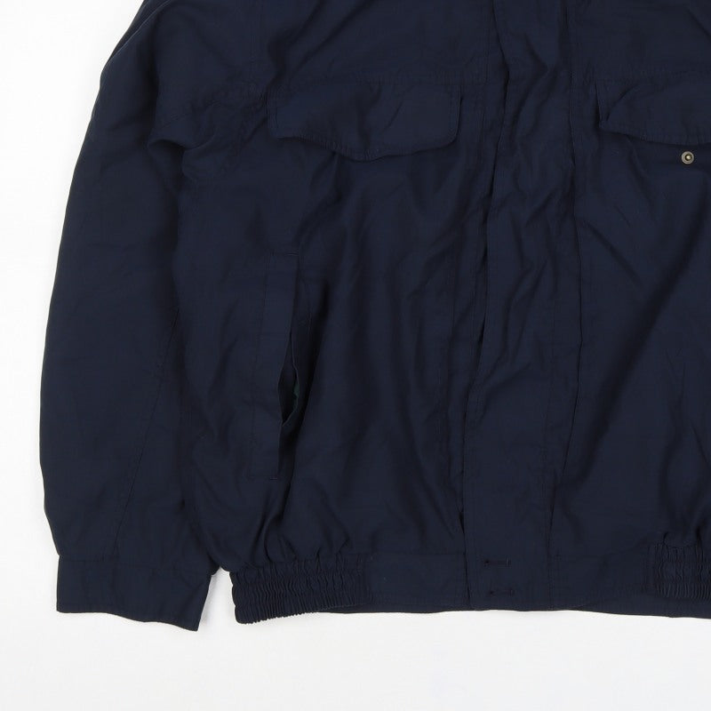 Savatini Men’s Blue L Basic Jacket Full Zip Casual Classic