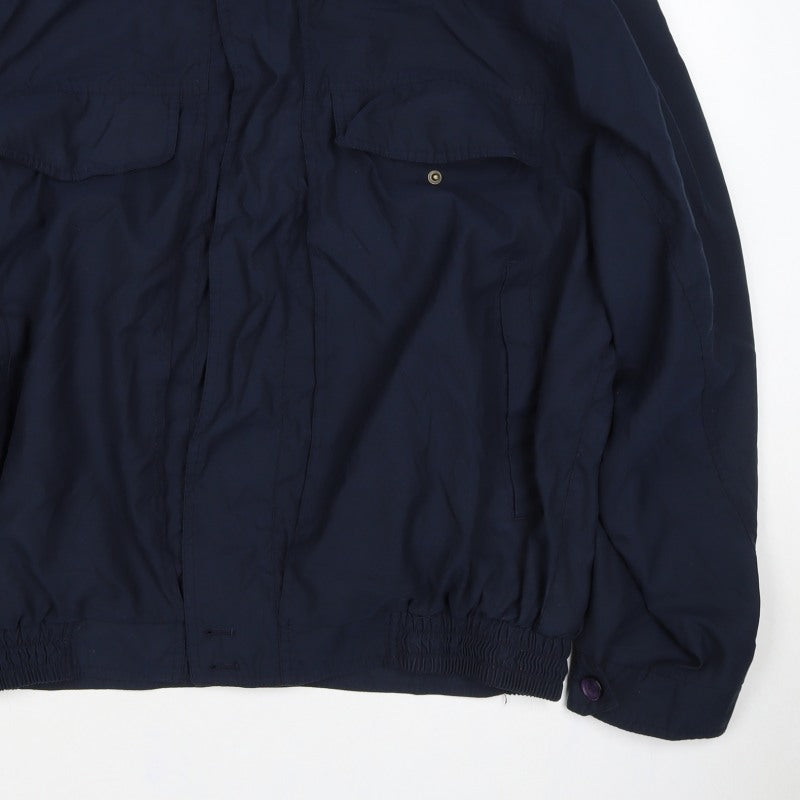 Savatini Men’s Blue L Basic Jacket Full Zip Casual Classic