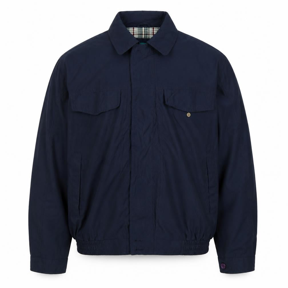 Savatini Men’s Blue L Basic Jacket Full Zip Casual Classic