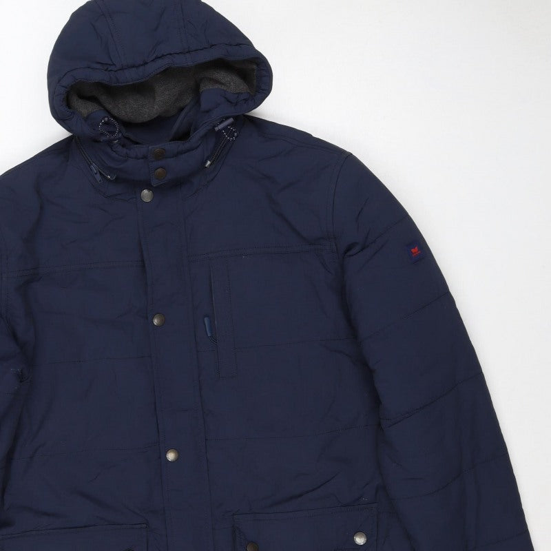 LURB Urban Men's Blue 2XL Hooded Parka Puffer Jacket