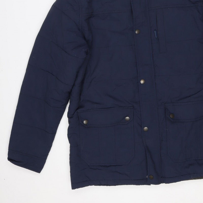 LURB Urban Men's Blue 2XL Hooded Parka Puffer Jacket