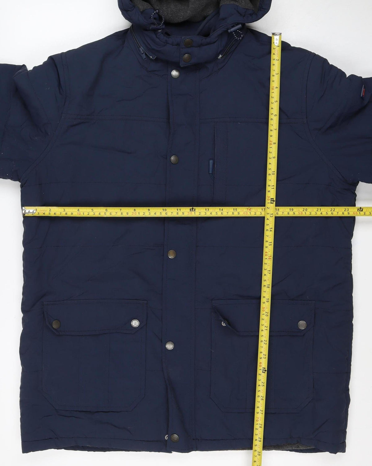LURB Urban Men's Blue 2XL Hooded Parka Puffer Jacket