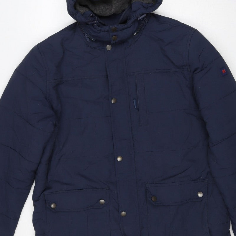 LURB Urban Men's Blue 2XL Hooded Parka Puffer Jacket