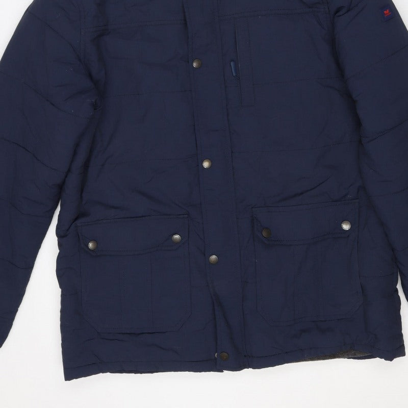 LURB Urban Men's Blue 2XL Hooded Parka Puffer Jacket