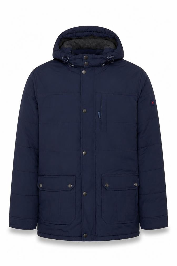 LURB Urban Men's Blue 2XL Hooded Parka Puffer Jacket