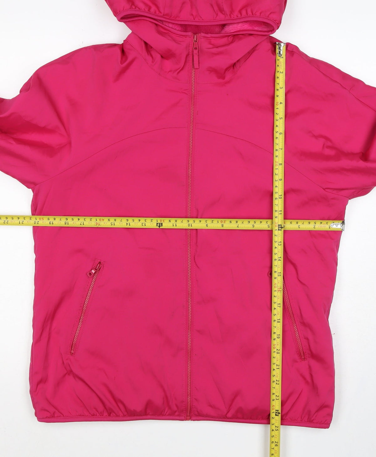 H&M Women's Pink XL Hooded Full Zip Lined Jacket
