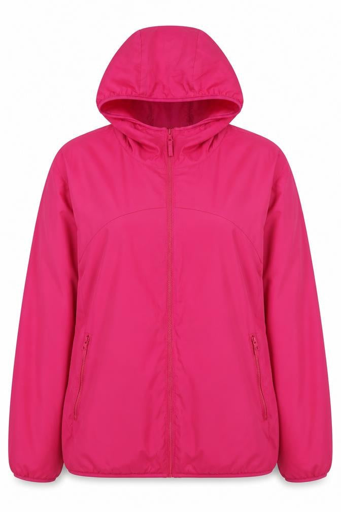 H&M Women's Pink XL Hooded Full Zip Lined Jacket