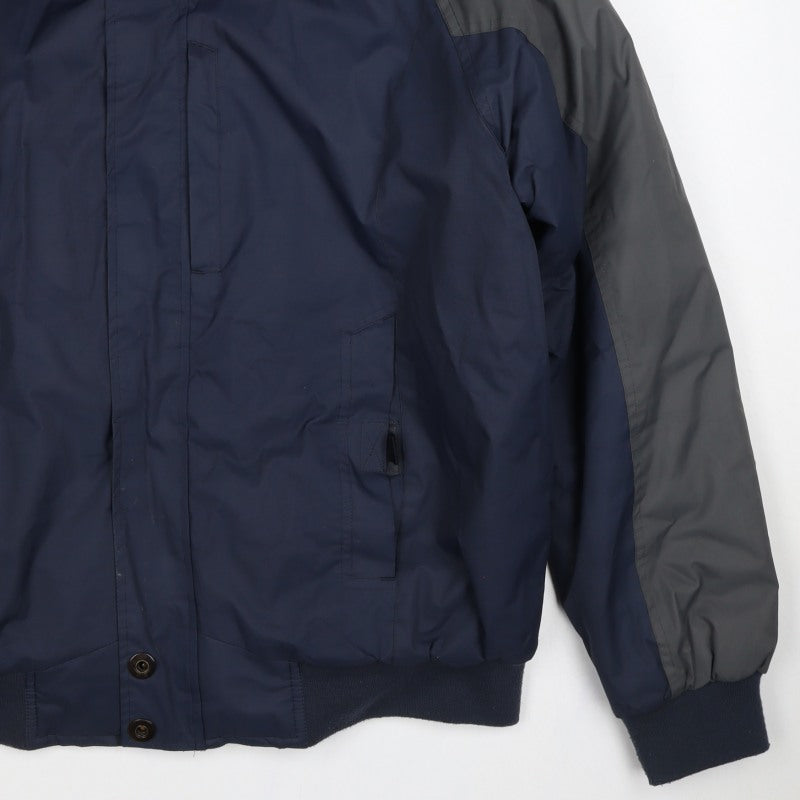 Jowager Men’s Blue Grey XL Hooded Bomber Jacket