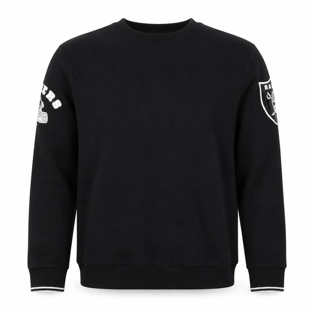 Primark Mens Black XS Raiders NFL Graphic Print Crew Sweatshirt