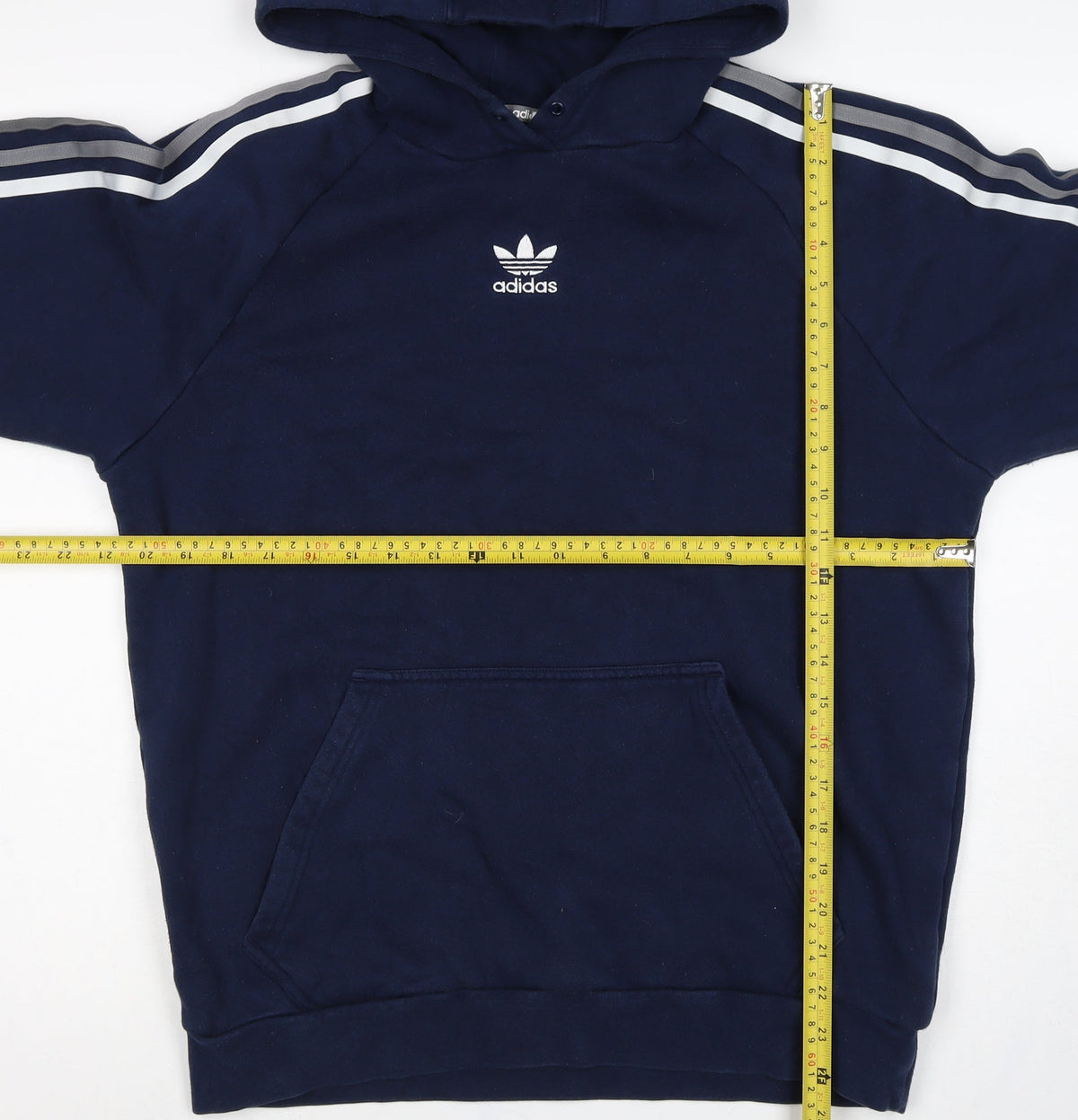 Adidas Women’s Blue M Trefoil 3 Stripe Pullover Hoodie
