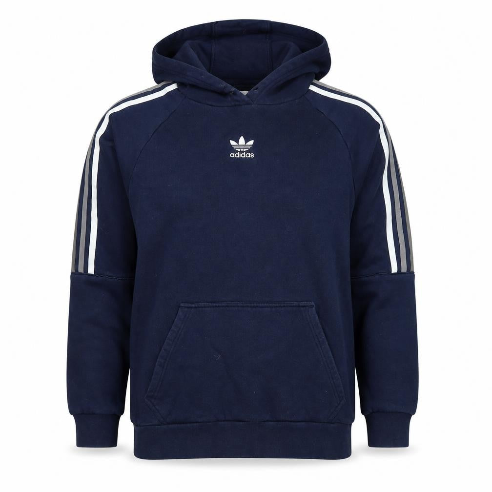 Adidas Women’s Blue M Trefoil 3 Stripe Pullover Hoodie