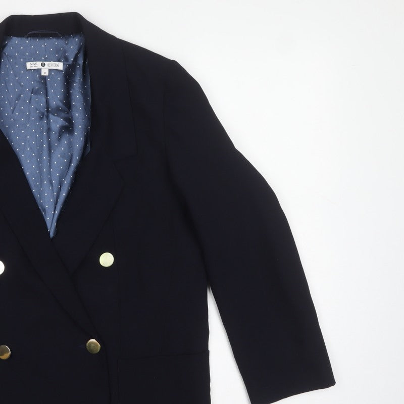 Marks and Spencer Women’s Navy UK 8 Alexa Chung Double-Breasted Blazer