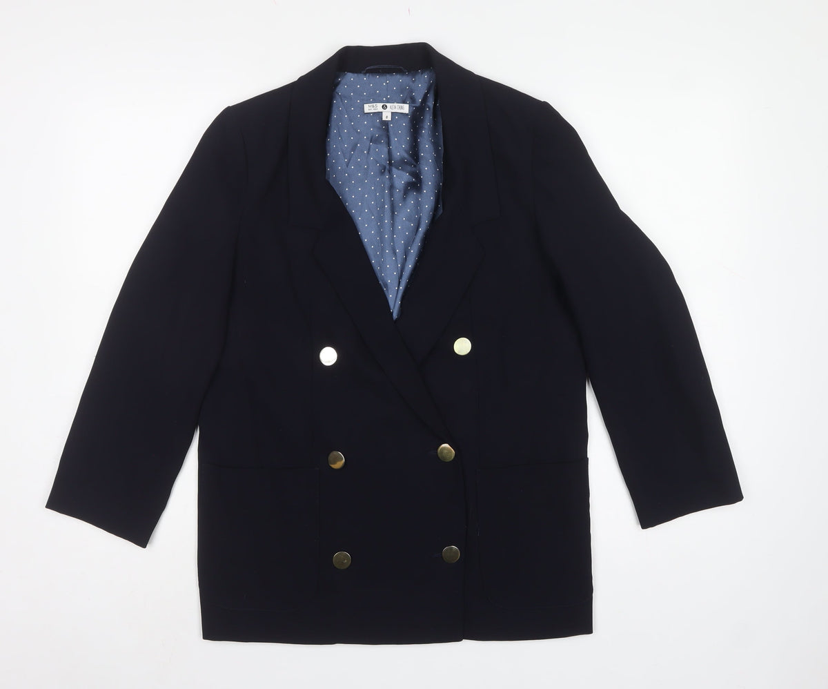 Marks and Spencer Women’s Navy UK 8 Alexa Chung Double-Breasted Blazer