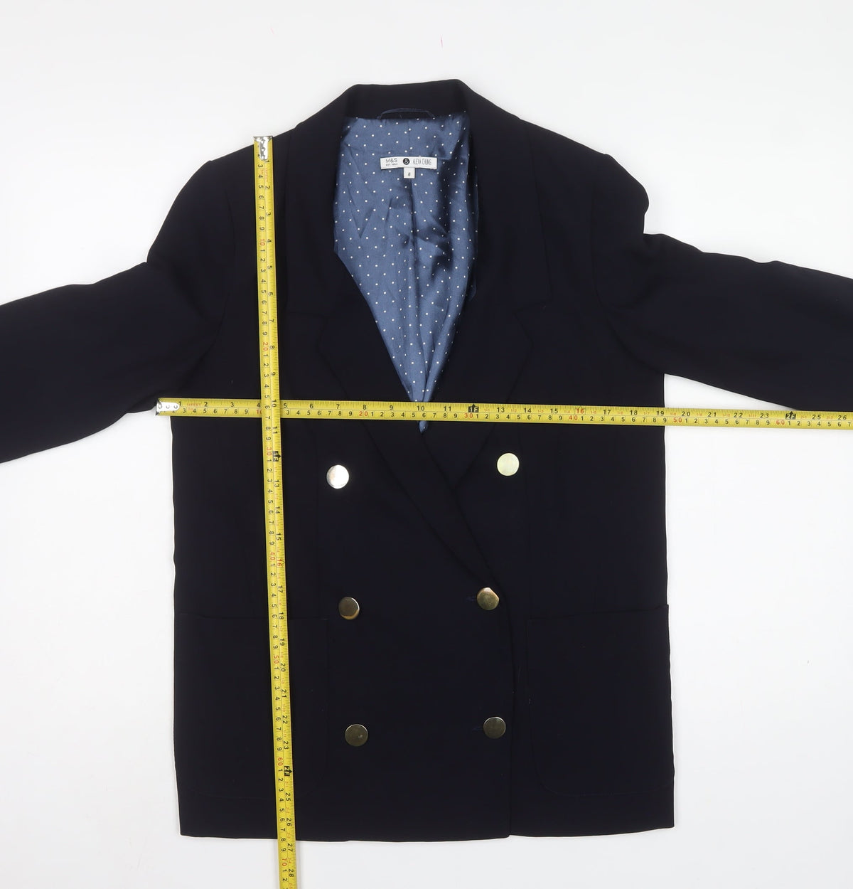 Marks and Spencer Women’s Navy UK 8 Alexa Chung Double-Breasted Blazer