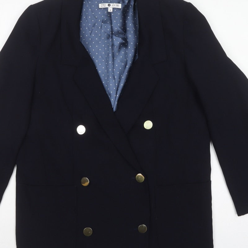 Marks and Spencer Women’s Navy UK 8 Alexa Chung Double-Breasted Blazer