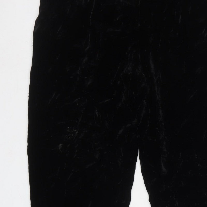 Lafayette 148 New York Women Black Size 6 Velvet Tapered Trousers