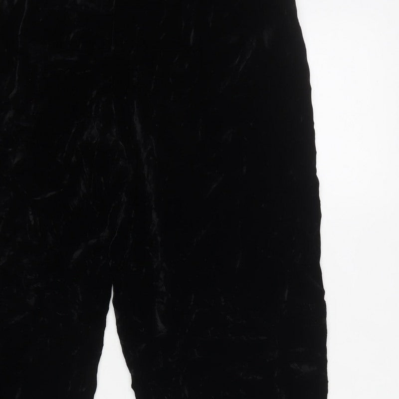 Lafayette 148 New York Women Black Size 6 Velvet Tapered Trousers