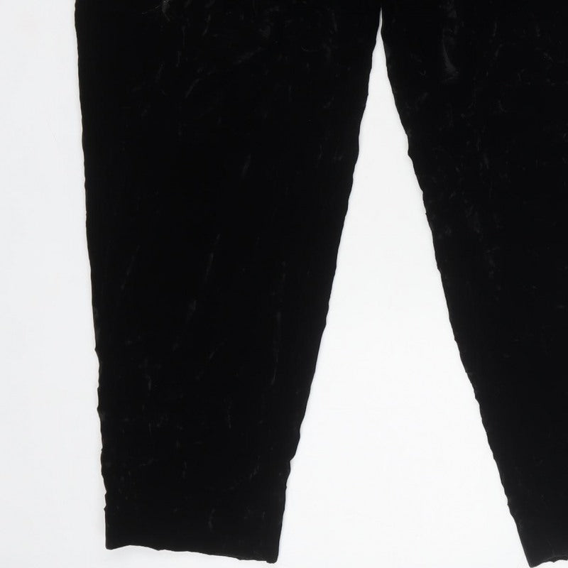 Lafayette 148 New York Women Black Size 6 Velvet Tapered Trousers