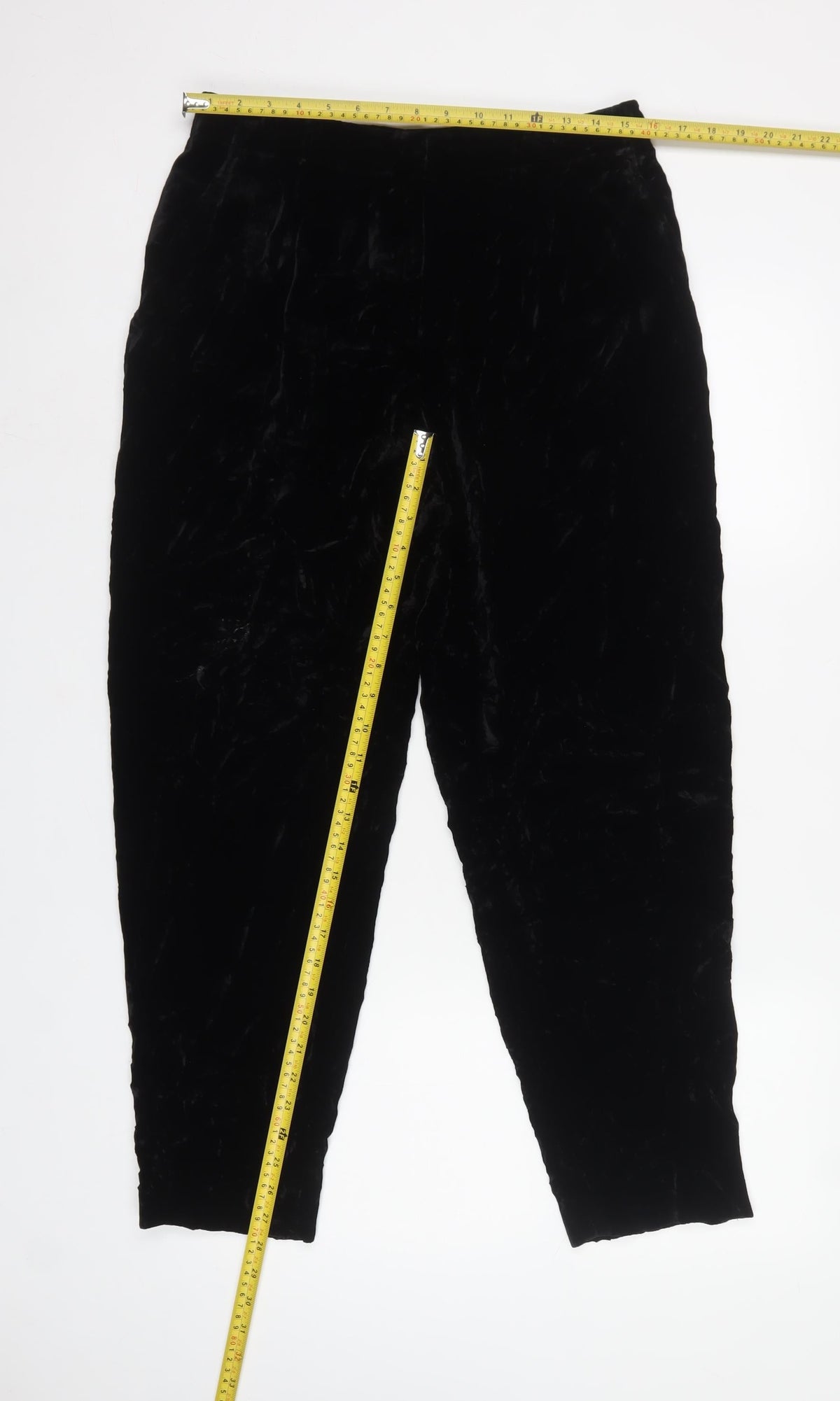 Lafayette 148 New York Women Black Size 6 Velvet Tapered Trousers