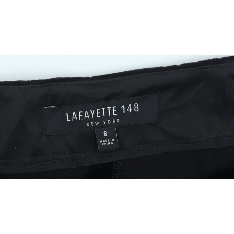 Lafayette 148 New York Women Black Size 6 Velvet Tapered Trousers