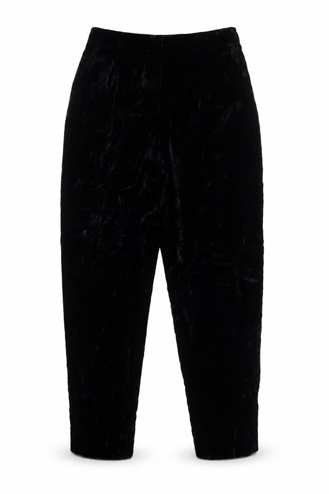Lafayette 148 New York Women Black Size 6 Velvet Tapered Trousers