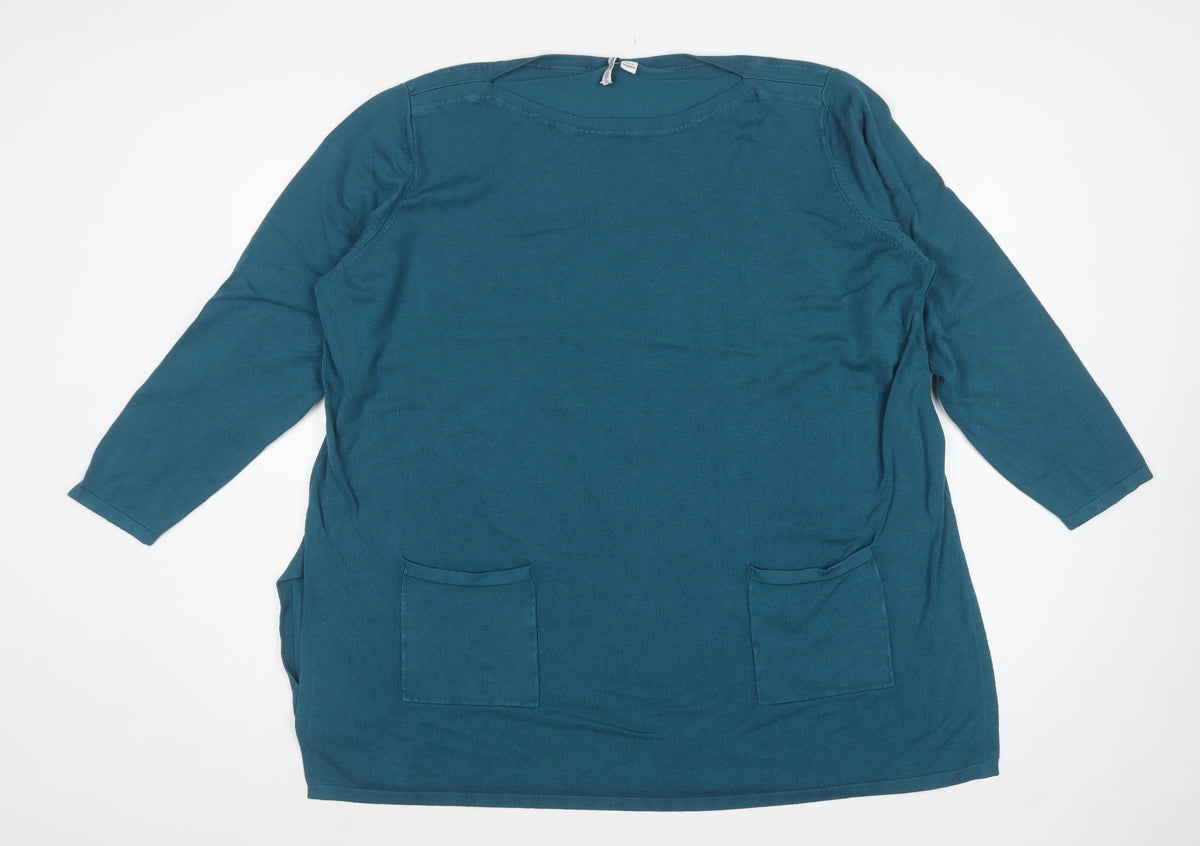 Capsule Women’s Blue Plus Size 28 Tunic Jumper Pockets