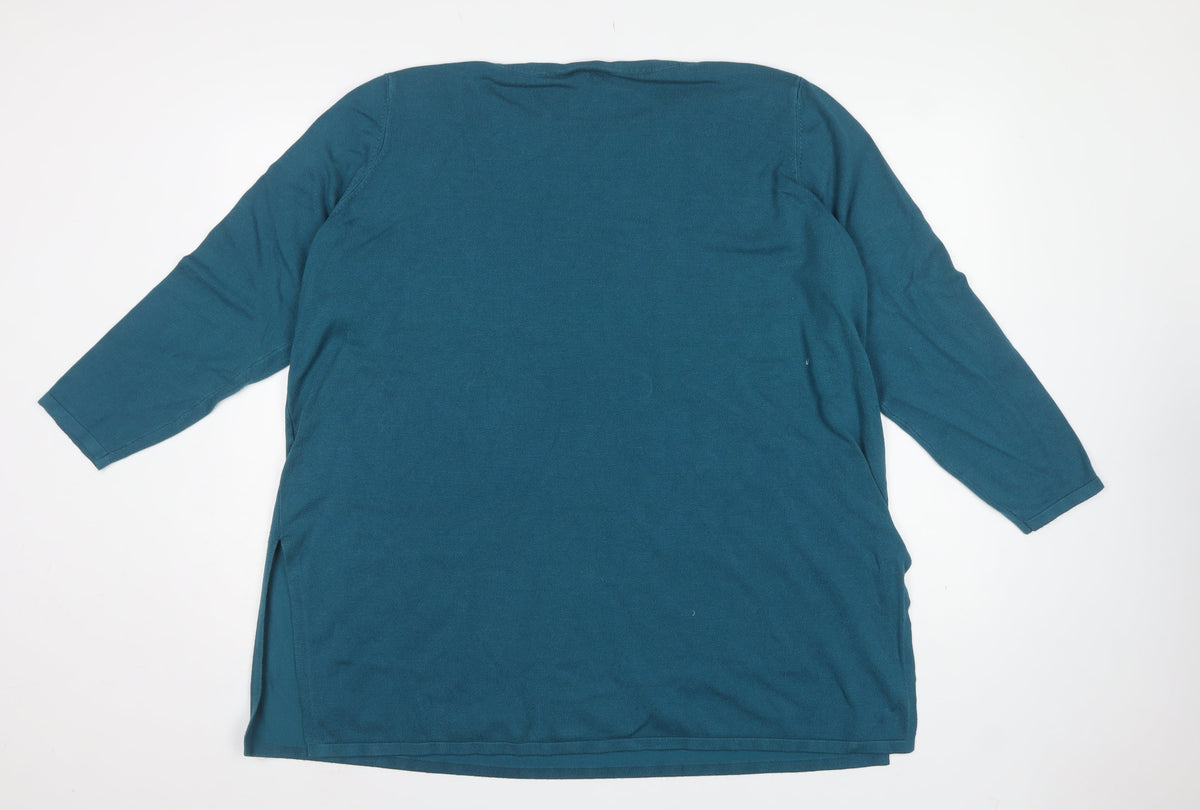 Capsule Women’s Blue Plus Size 28 Tunic Jumper Pockets