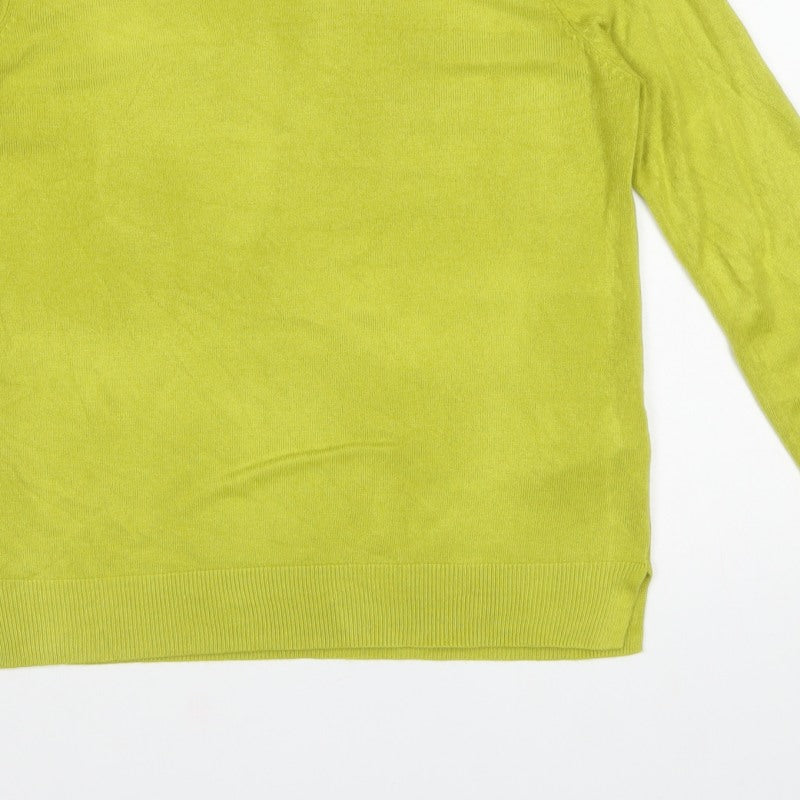 Marks and Spencer Women Yellow Size 14 Crew Neck Knit Jumper