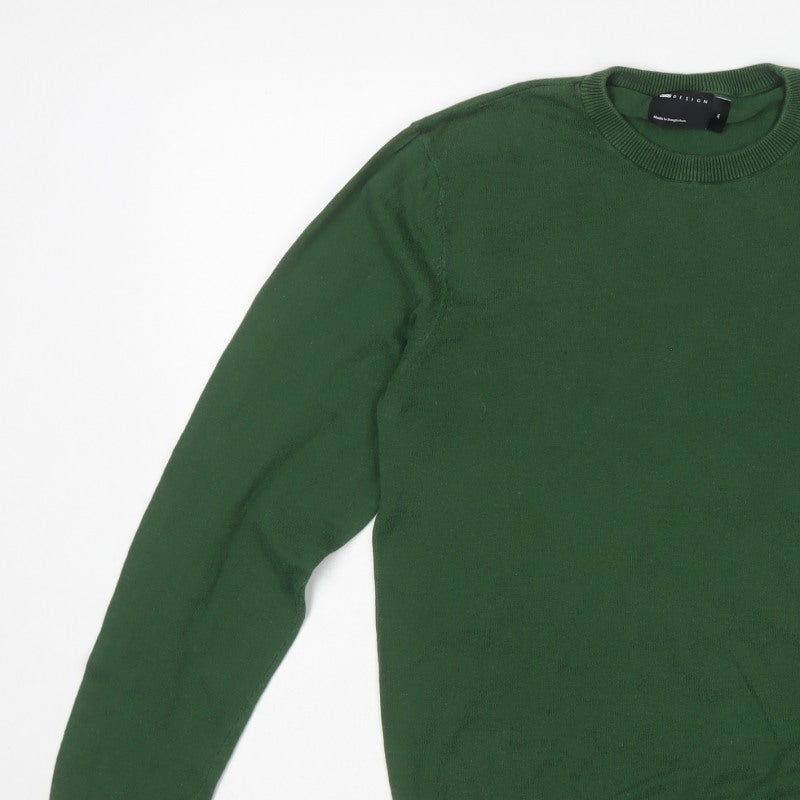 ASOS Design Men’s Green Cotton Crew Neck Pullover Jumper M