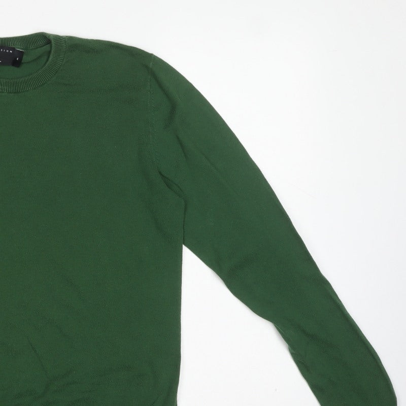 ASOS Design Men’s Green Cotton Crew Neck Pullover Jumper M