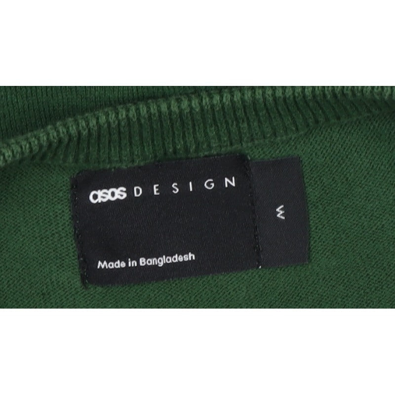 ASOS Design Men’s Green Cotton Crew Neck Pullover Jumper M
