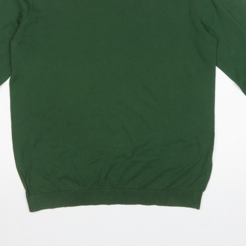 ASOS Design Men’s Green Cotton Crew Neck Pullover Jumper M