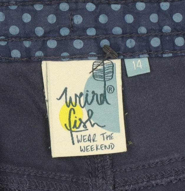 Weird Fish Women’s Blue Size 14 Drawstring Utility Shorts