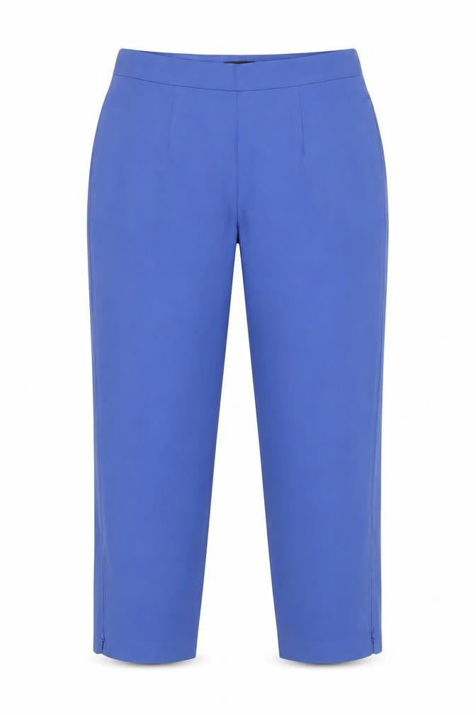 M&S Women Blue Size 18 Regular Tailored Tapered Ankle Zip Trousers
