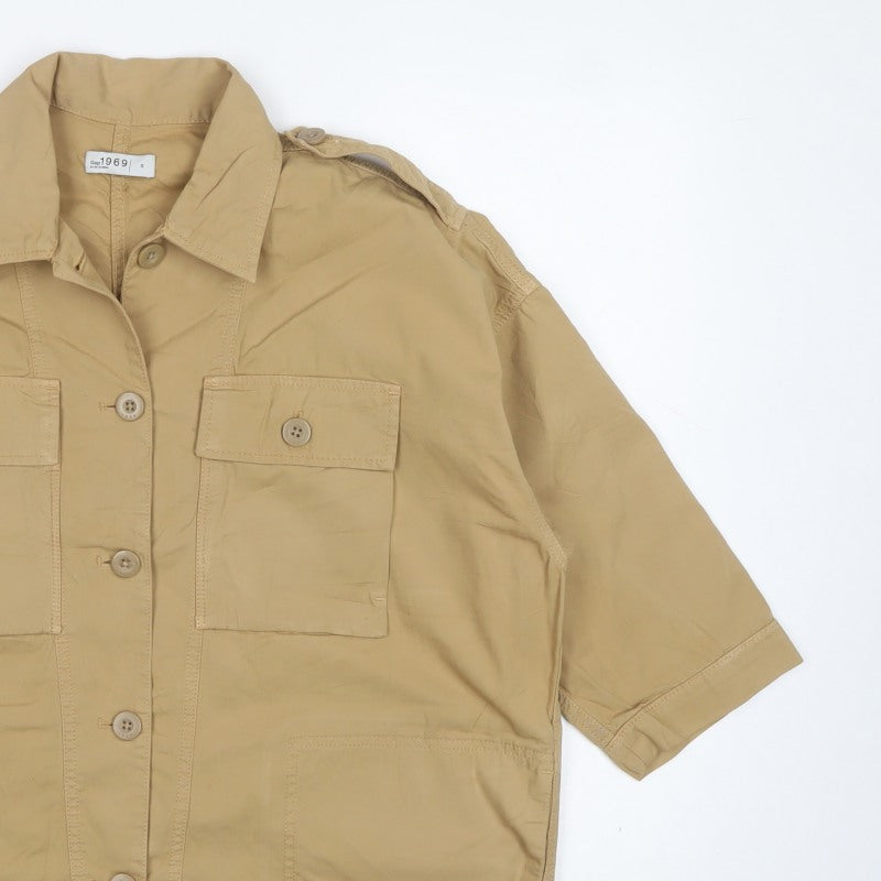 Gap 1969 Women’s Beige S Military Utility Cotton Jacket 3/4 Sleeve