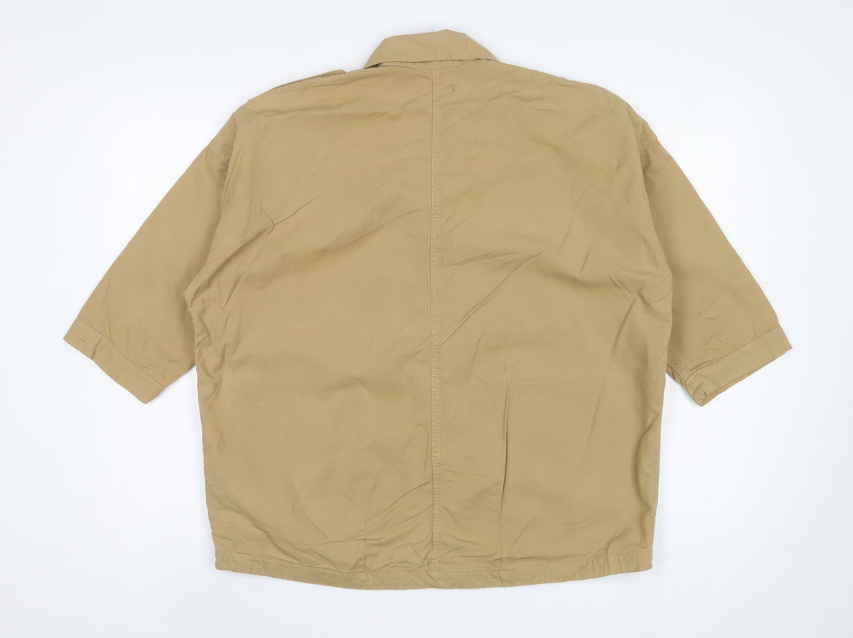 Gap 1969 Women’s Beige S Military Utility Cotton Jacket 3/4 Sleeve