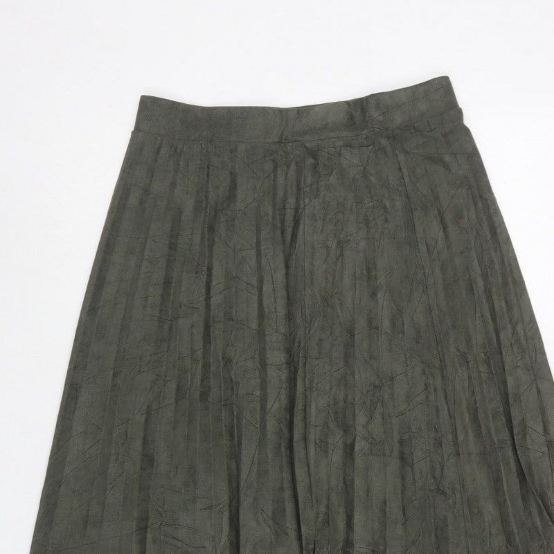Reserved Women’s Green Size S Long Pleated A-Line Skirt
