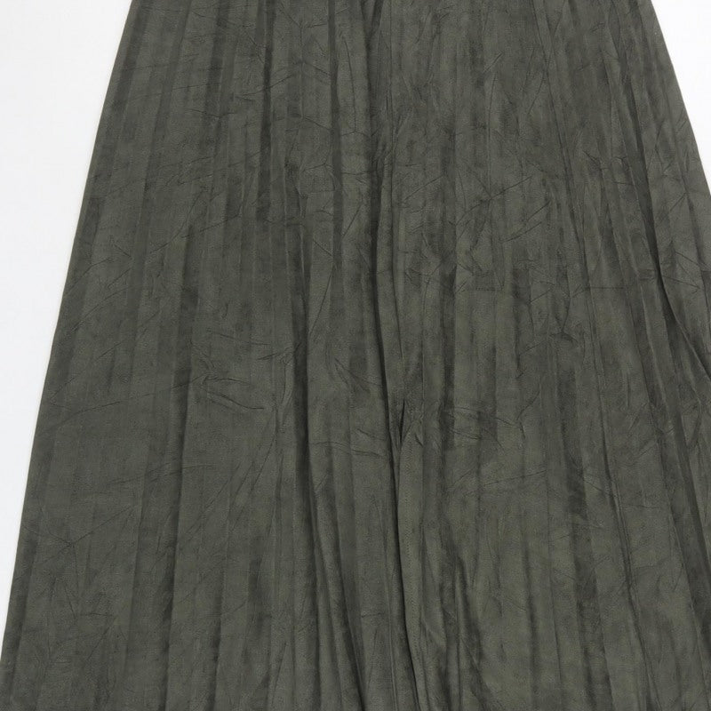 Reserved Women’s Green Size S Long Pleated A-Line Skirt