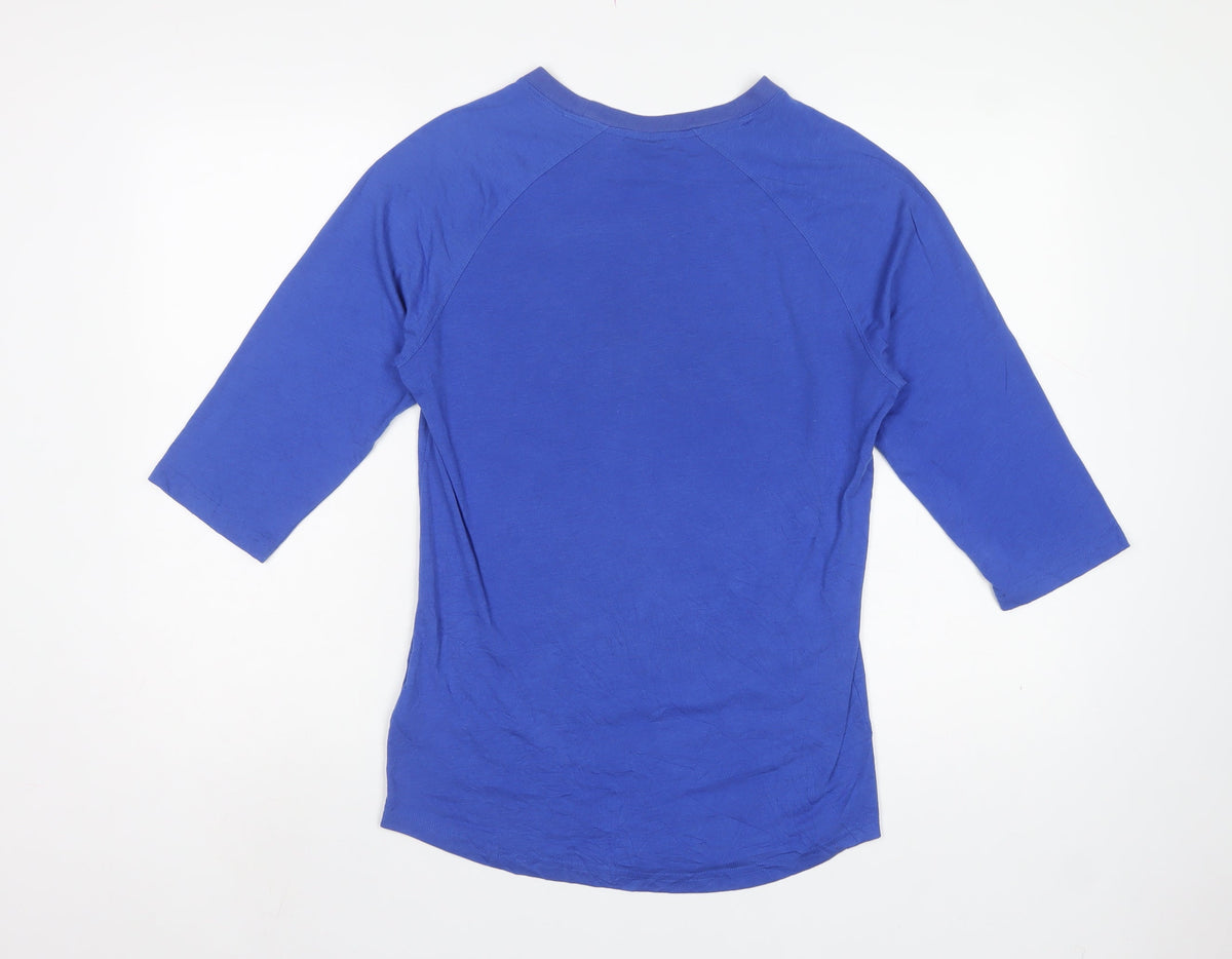 Nike Jordan Women's Blue UK 12 Basic Dri-FIT RE2PECT 3/4 Sleeve Tee