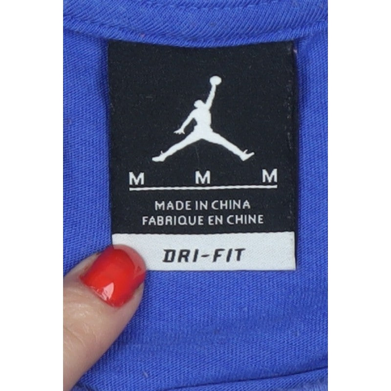 Nike Jordan Women's Blue UK 12 Basic Dri-FIT RE2PECT 3/4 Sleeve Tee