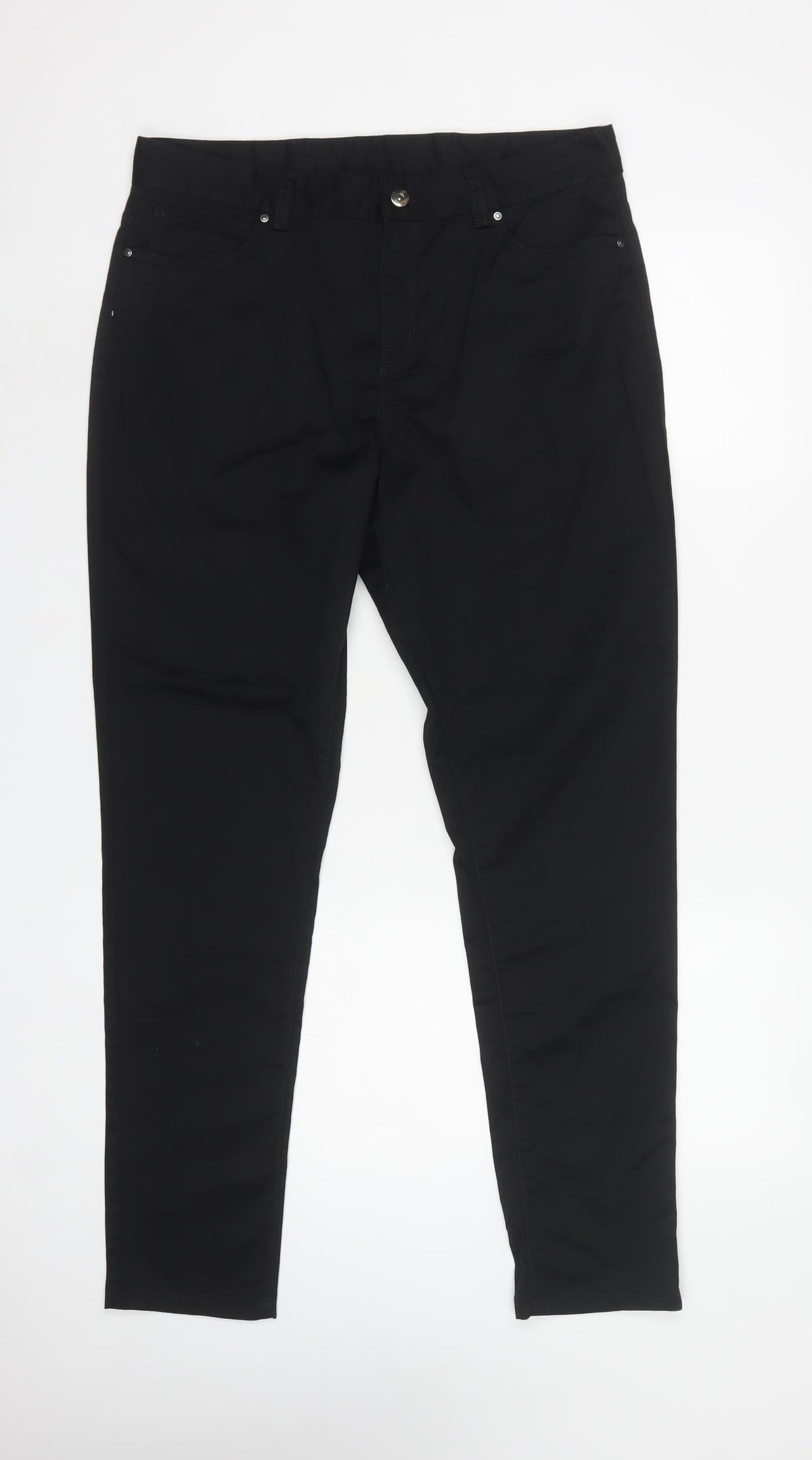 Premier Women Black Size 12 Regular Skinny Stretch Chino Jeans