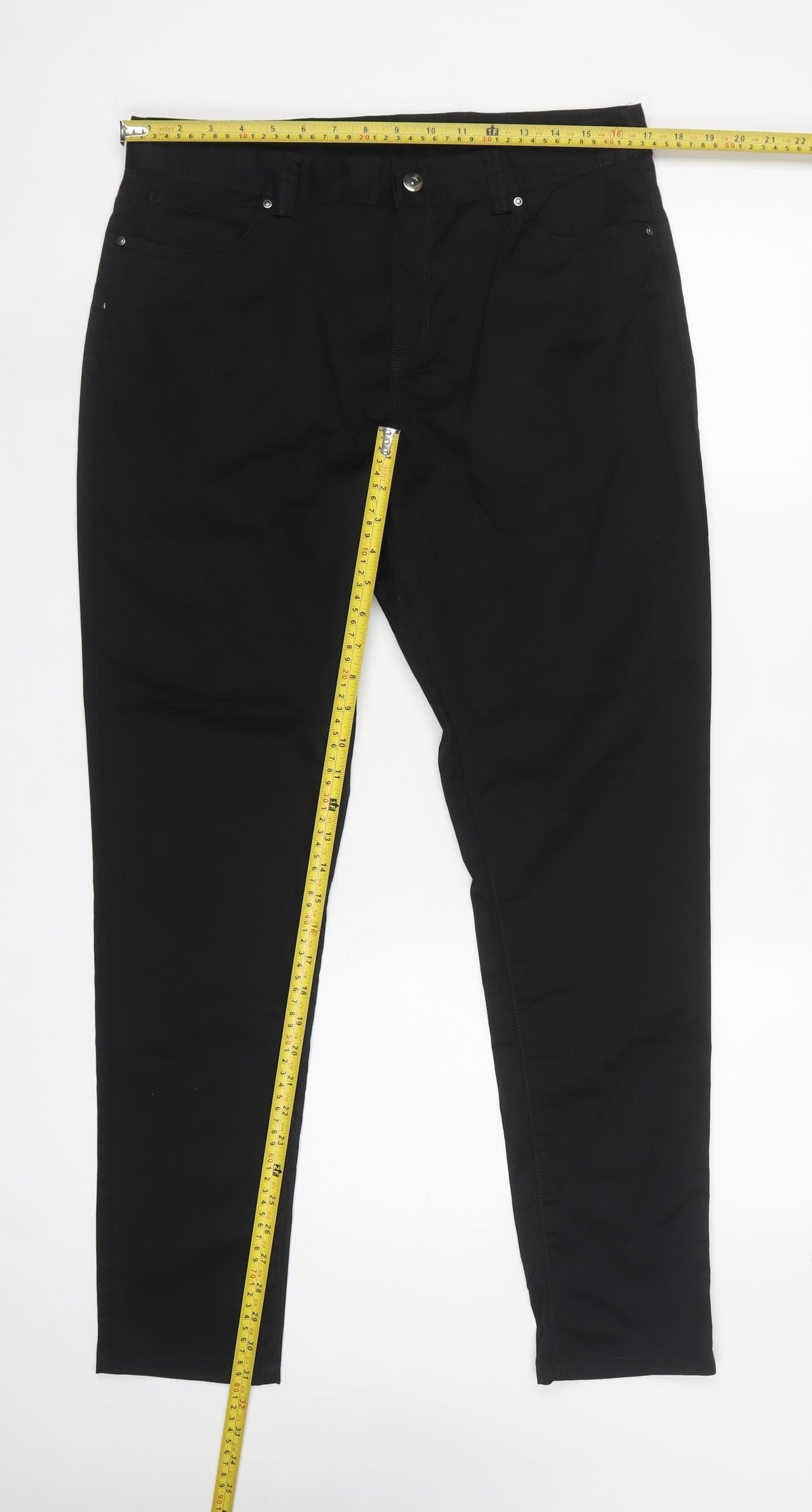 Premier Women Black Size 12 Regular Skinny Stretch Chino Jeans