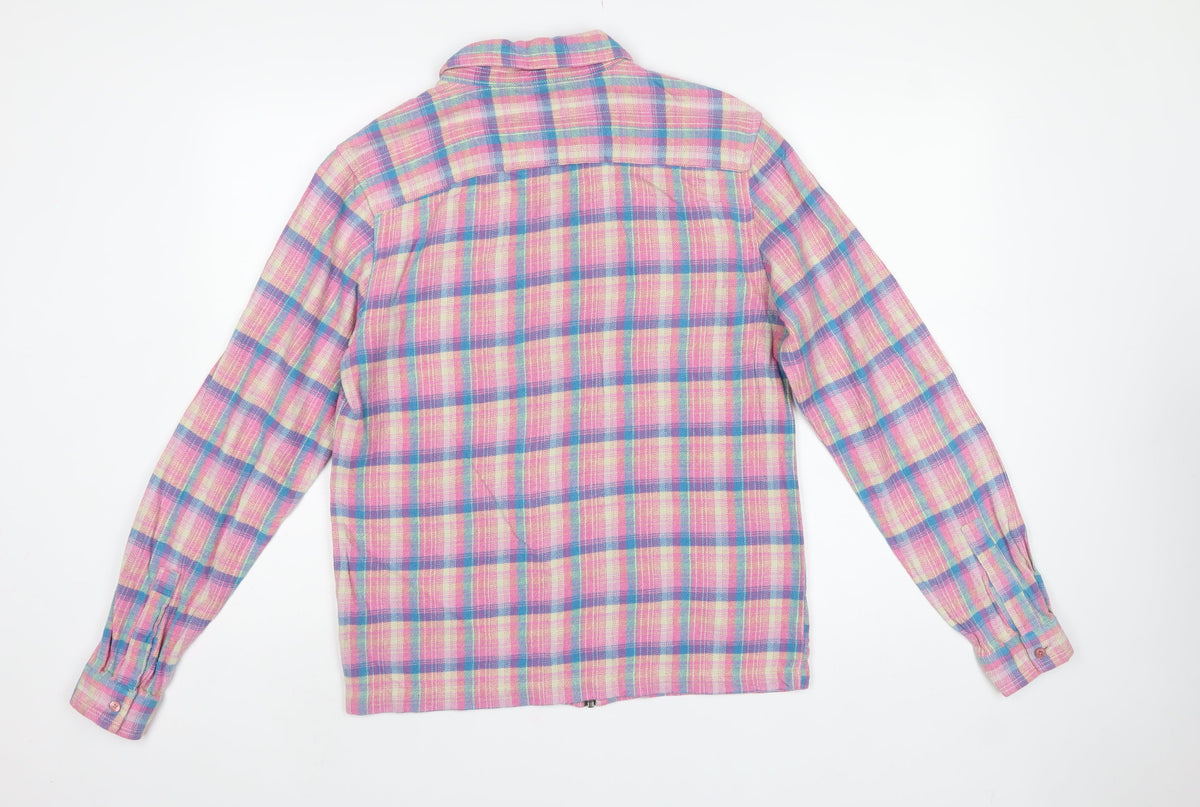 River Island Men's Multicoloured Check Cotton Zip Jacket Size S