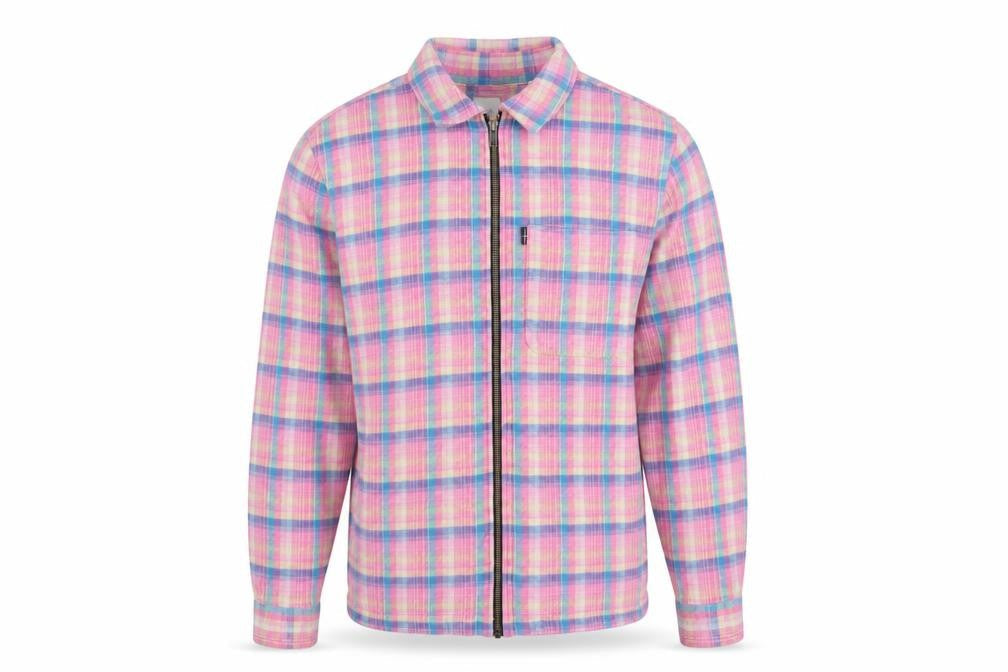 River Island Men's Multicoloured Check Cotton Zip Jacket Size S